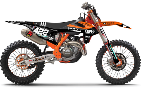 Desire KTM - Graphics Kit {Black / Orange}