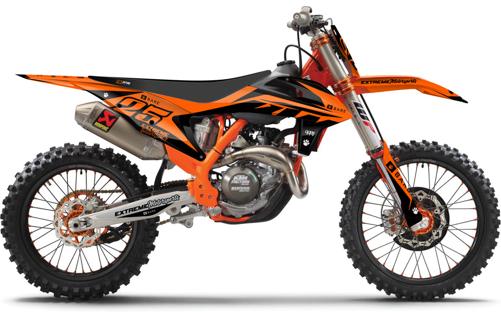 Destroy KTM - Graphics Kit {Black / Orange} – Bare Unique