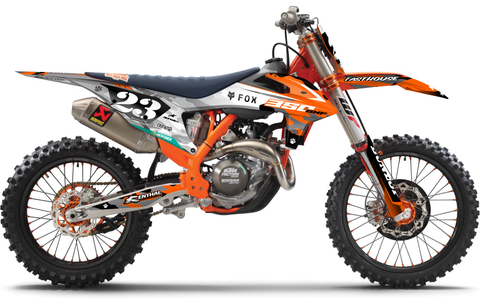 Hide KTM - Graphics Kit {Grey / Orange}